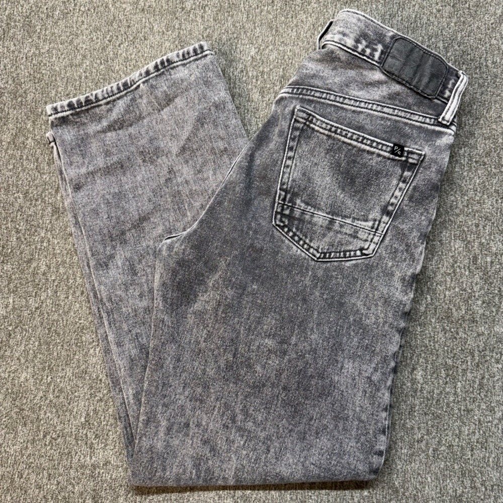 PacSun Baggy Fit Acid Wash Black Denim Jeans Mens 29x30 Wide Leg 90s Style